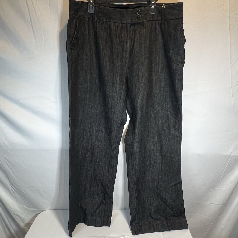 NWT Van Heusen Womens Jeans Sz 18 Wide Leg Dark‎ Denim Wash Modern Fit